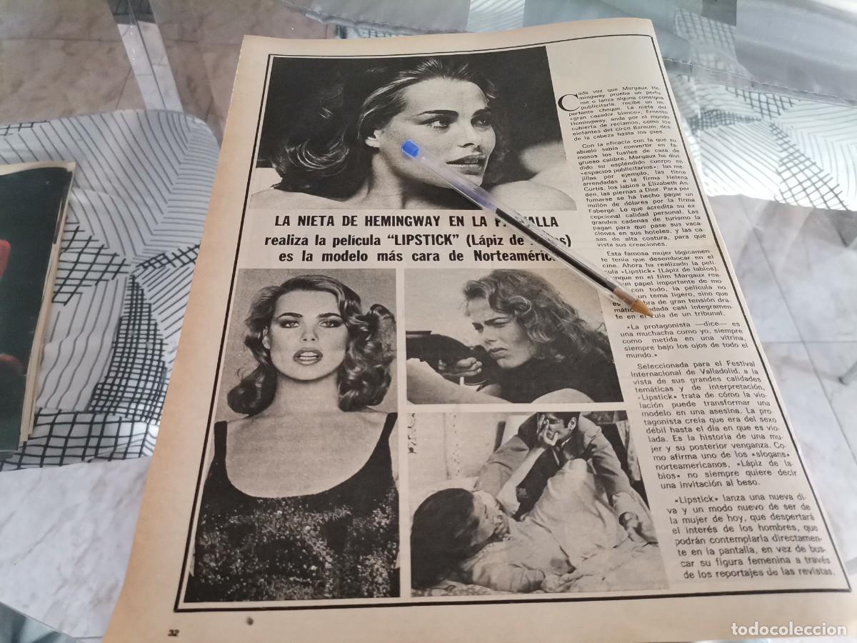 Coleccionismo de Revistas y Peri&oacute;dicos: MARGAUX HEMINGWAY RECORTE REVISTA 1976