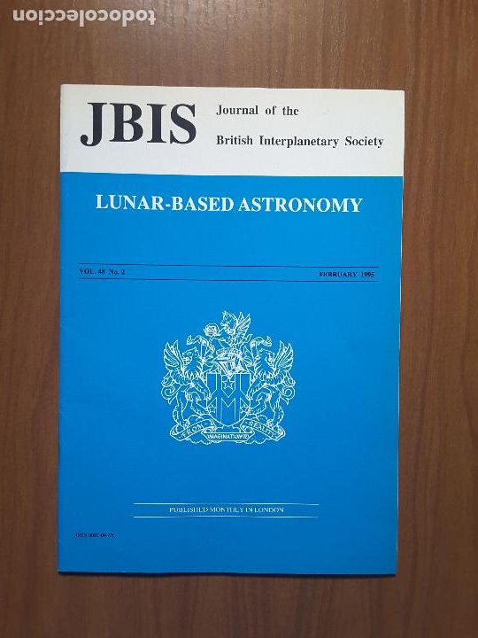 Coleccionismo de revistas y peri&oacute;dicos: Journal of the British Interplanetary Society Vol. 48, No. 2 - Lunar-Based Astronomy
