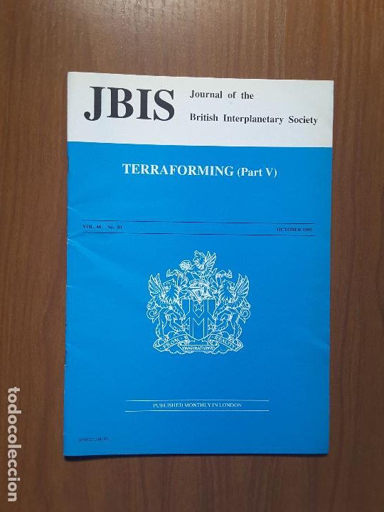 Collectionnisme de Revues et Journaux: Journal of the British Interplanetary Society Vol. 48, No. 10 - Terraforming (V)