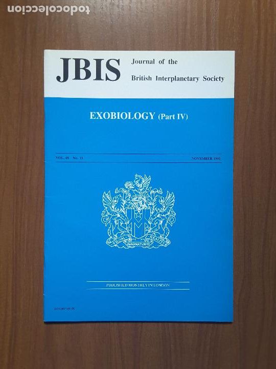 Collezionismo di Riviste e Giornali: Journal of the British Interplanetary Society Vol. 48, No. 11 - Exobiology (IV)