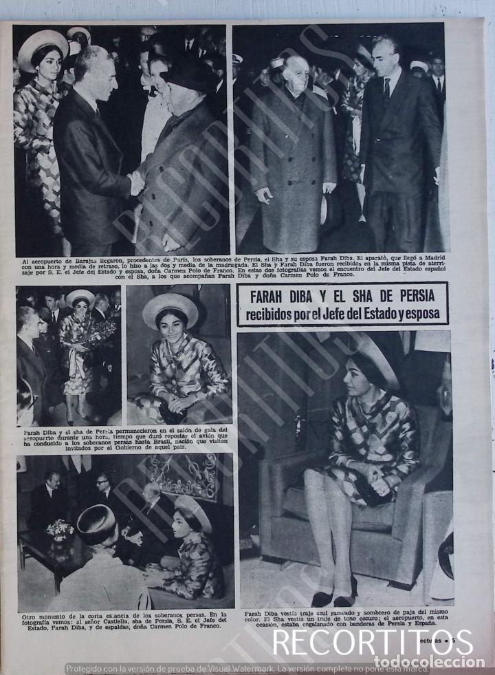 Colecionismo de Revistas e Jornais: FARAH DIBA EL SHA DE PERSIA EN ESPA&Ntilde;A CON FRANCO