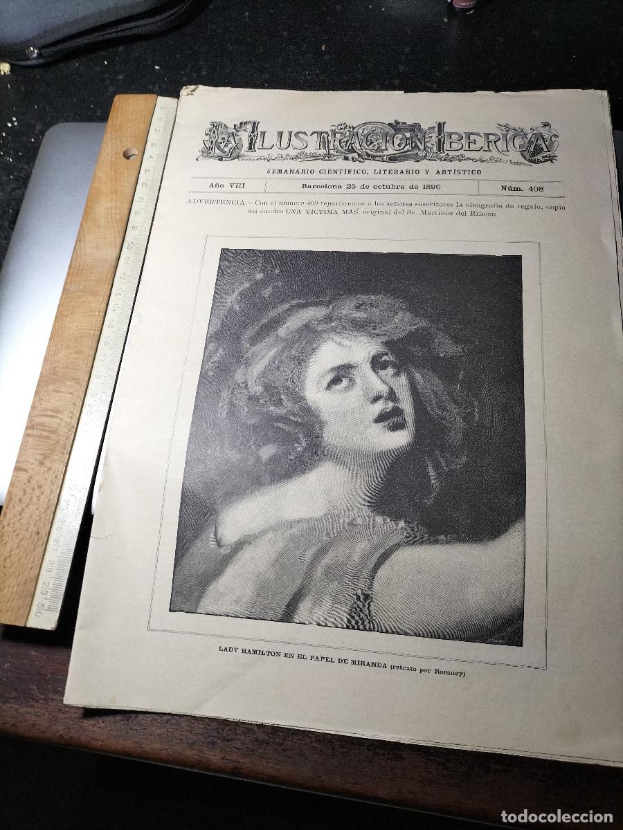 Coleccionismo de Revistas y Peri&oacute;dicos: La Ilustraci&oacute;n Ib&eacute;rica. Semanario Cient&iacute;fico, Literario, Art&iacute;stico. Barcelona, 1890, 2 n&uacute;meros.