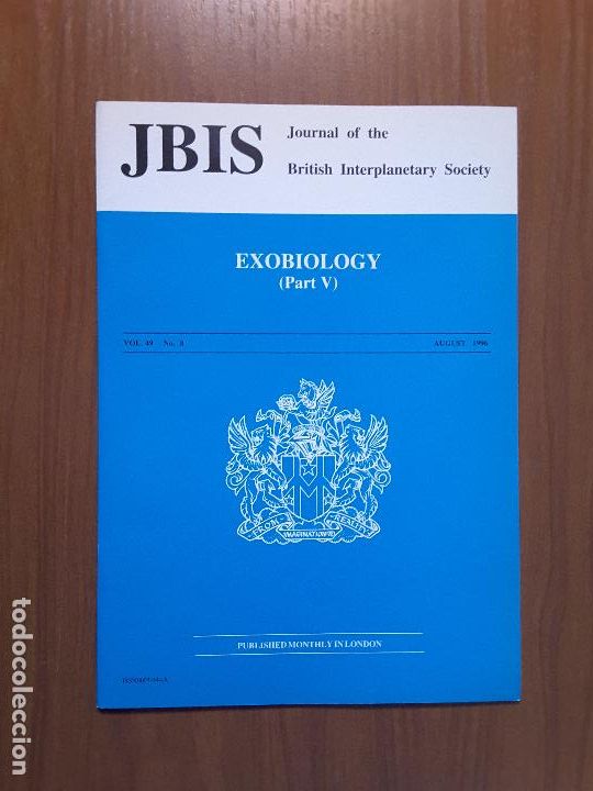Coleccionismo de revistas y peri&oacute;dicos: Journal of the British Interplanetary Society Vol. 49, No. 8 - Exobiology (V)