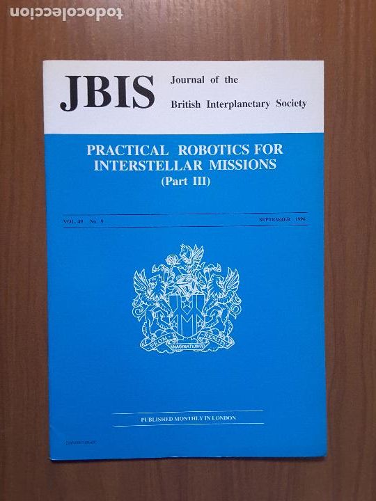 Collection Magazines and Newspapers: Journal of the British Interplanetary Society Vol. 49, No. 9 - Practical Robotics for Interstellar M