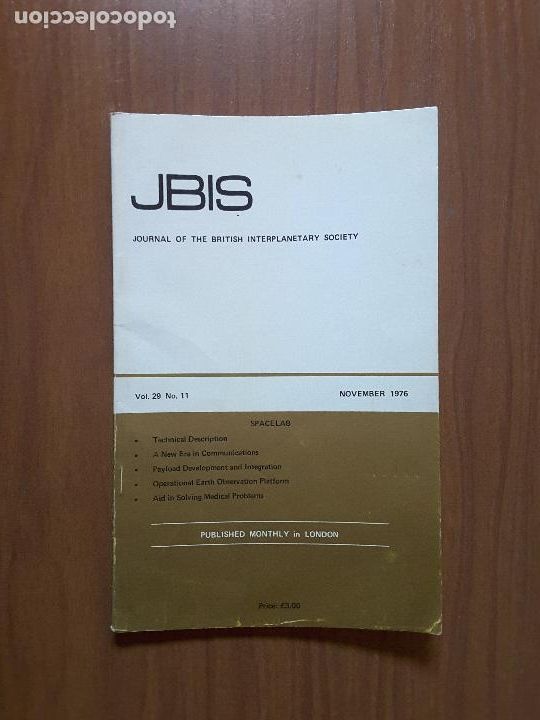 Collezionismo di Riviste e Giornali: Journal of the British Interplanetary Society Vol. 29, No. 11 - Spacelab