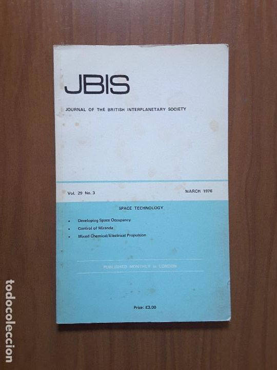 Coleccionismo de revistas y peri&oacute;dicos: Journal of the British Interplanetary Society Vol. 29, No. 3 - Space Technology