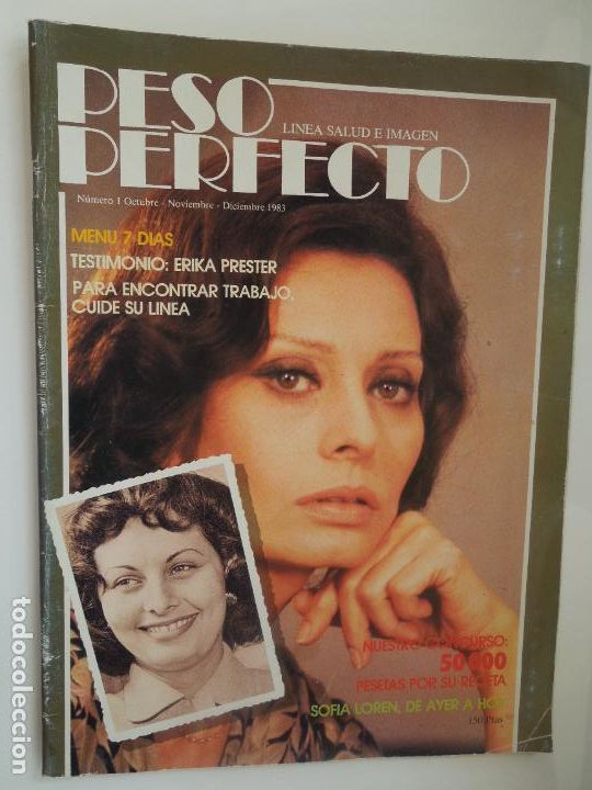 Coleccionismo de Revistas y Peri&oacute;dicos: PESO PERFECTO REVISTA N&ordm; 1 - 1983 SOFIA LOREN