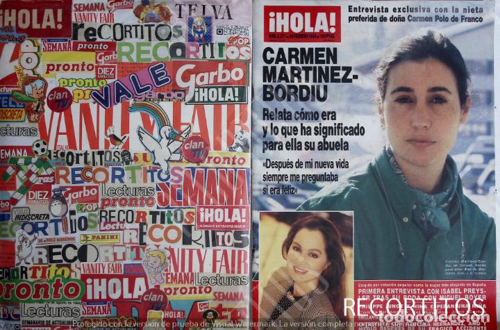 Sammeln von Zeitschriften und Zeitungen: RECORTE PORTADA CARMEN MARTINEZ BORDIU ISABEL PREYSLER