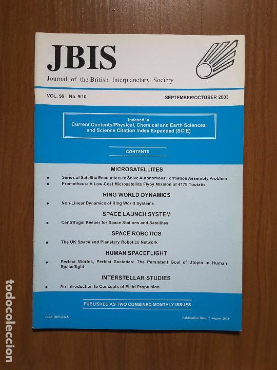 Collezionismo di Riviste e Giornali: Journal of the British Interplanetary Society Vol. 56, No. 9/10