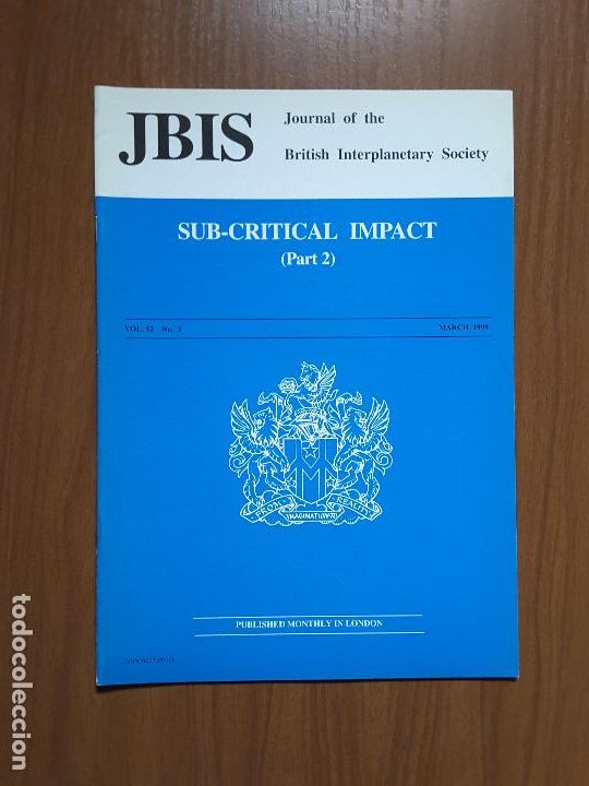 Coleccionismo de revistas y peri&oacute;dicos: Journal of the British Interplanetary Society Vol. 52, No. 3 - Sub-Critical Impact (II)