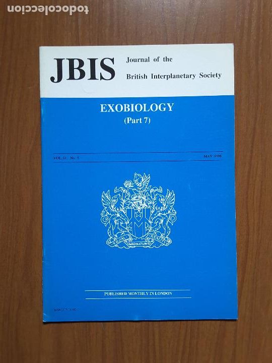 Collezionismo di Riviste e Giornali: Journal of the British Interplanetary Society Vol. 51, No. 5 - Exobiology (VII)