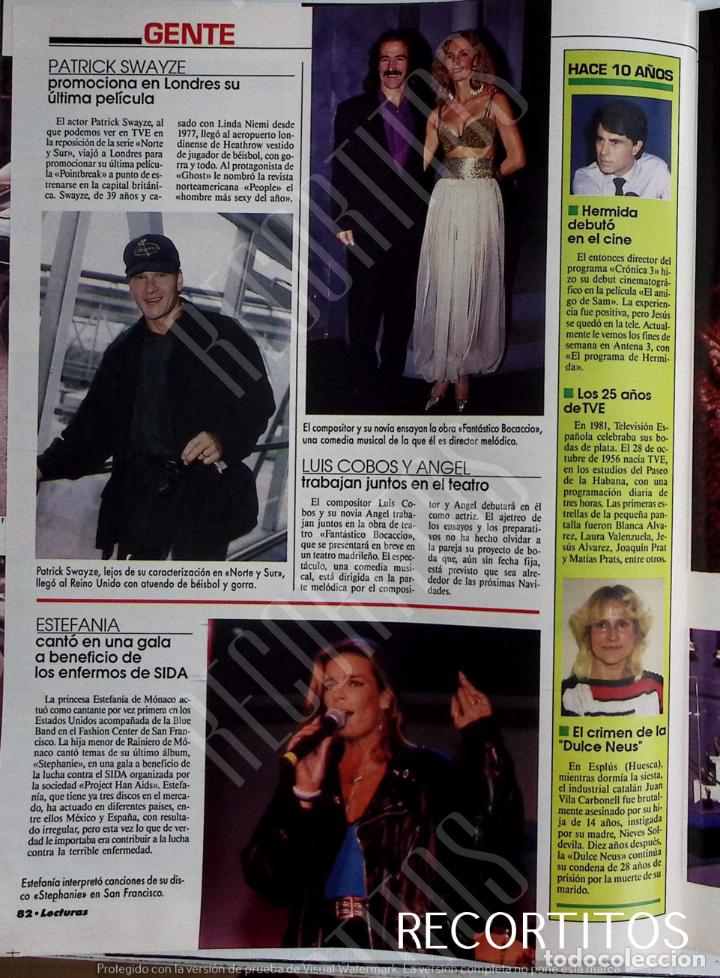 Coleccionismo de Revistas y Peri&oacute;dicos: PATRICK SWAYZE LUIS COBOS ANGEL LA DULCE NEUS ESTEFANIA DE MONACO