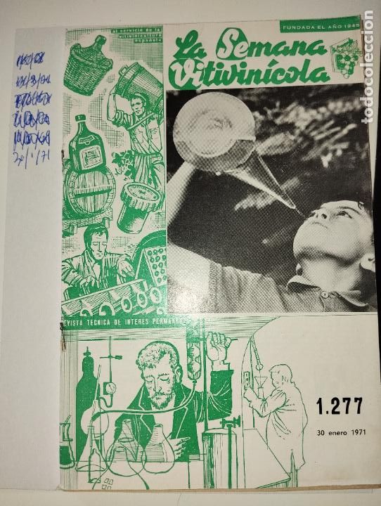 Coleccionismo de Revistas y Peri&oacute;dicos: REVISTA LA SEMANA VITIVINICOLA CON PUBLICIDAD DE LA &Eacute;POCA A&Ntilde;O 31/1/71