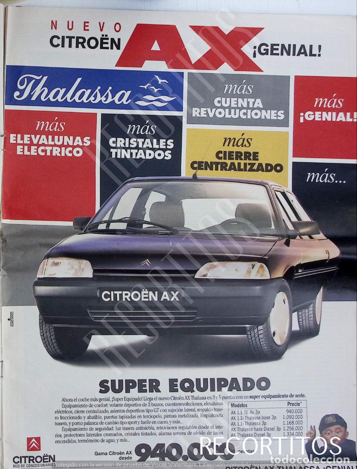 Coleccionismo de Revistas y Peri&oacute;dicos: CITROEN AX PUBLICIDAD ANUNCIO