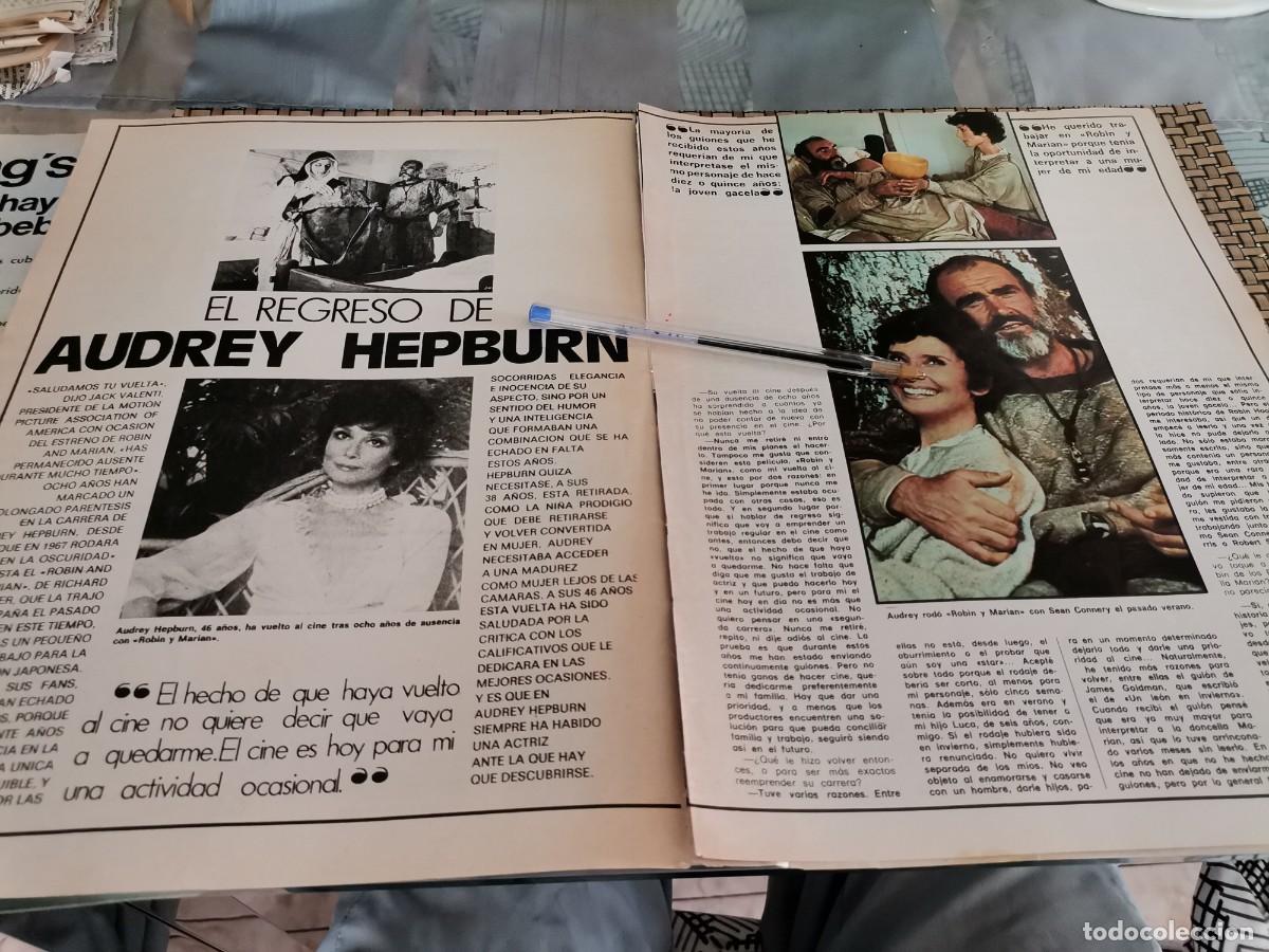 Coleccionismo de Revistas y Peri&oacute;dicos: AUDREY HEPBURN RECORTE REVISTA 4 PAGINAS 1976