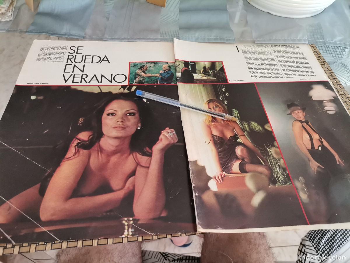 Coleccionismo de Revistas y Peri&oacute;dicos: MARIA JOS&Eacute; CANTUDO, SUSANA ESTRADA, VICTORIA VERA, GERALDINE CHAPLIN RECORTE REVISTA 4 PAGINAS 1976