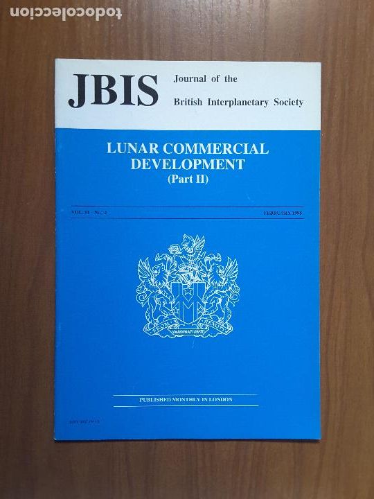 Coleccionismo de revistas y peri&oacute;dicos: Journal of the British Interplanetary Society Vol. 51, No. 2 - Lunar Commercial Development (II)
