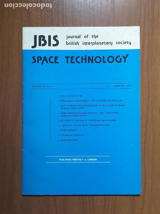 Coleccionismo de revistas y peri&oacute;dicos: Journal of the British Interplanetary Society Vol. 30, No. 2 - Space Technology