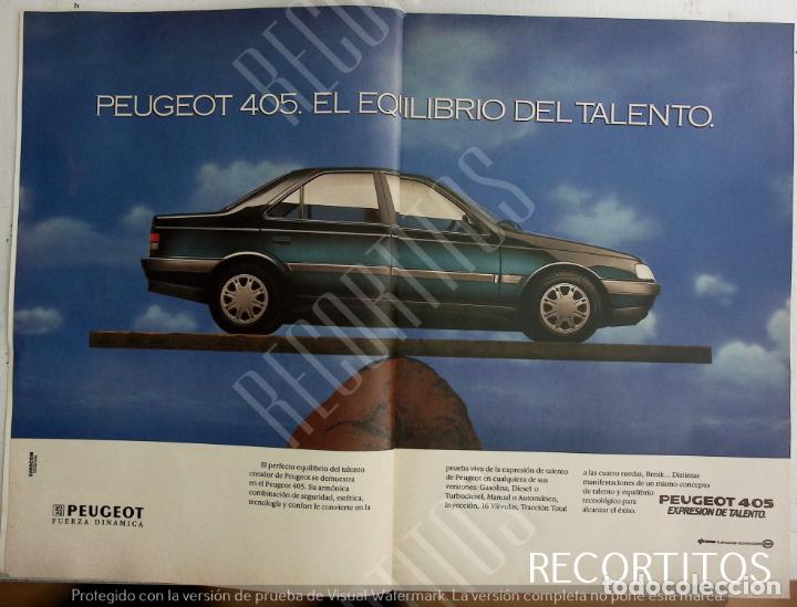 Coleccionismo de Revistas y Peri&oacute;dicos: PEUGEOT 405 ANUNCIO PUBLICIDAD