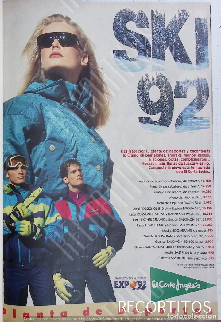 Coleccionismo de Revistas y Peri&oacute;dicos: EL CORTE INGLES 92 SKI