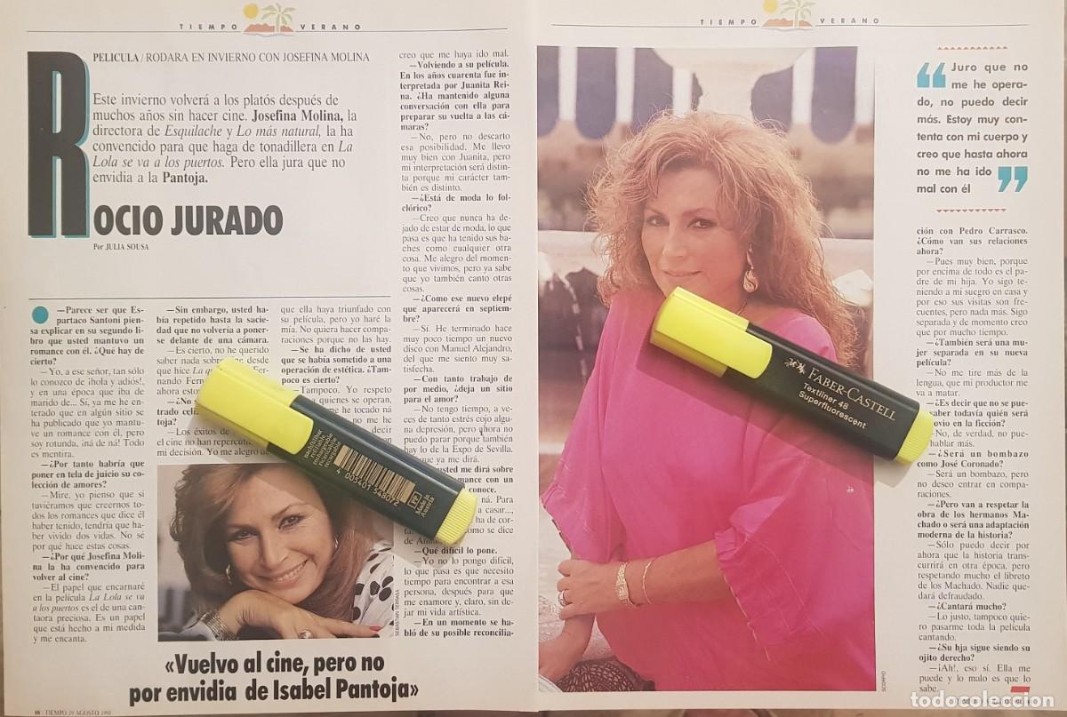 Coleccionismo de Revistas y Peri&oacute;dicos: Reportaje Roc&iacute;o Jurado 19.08.91