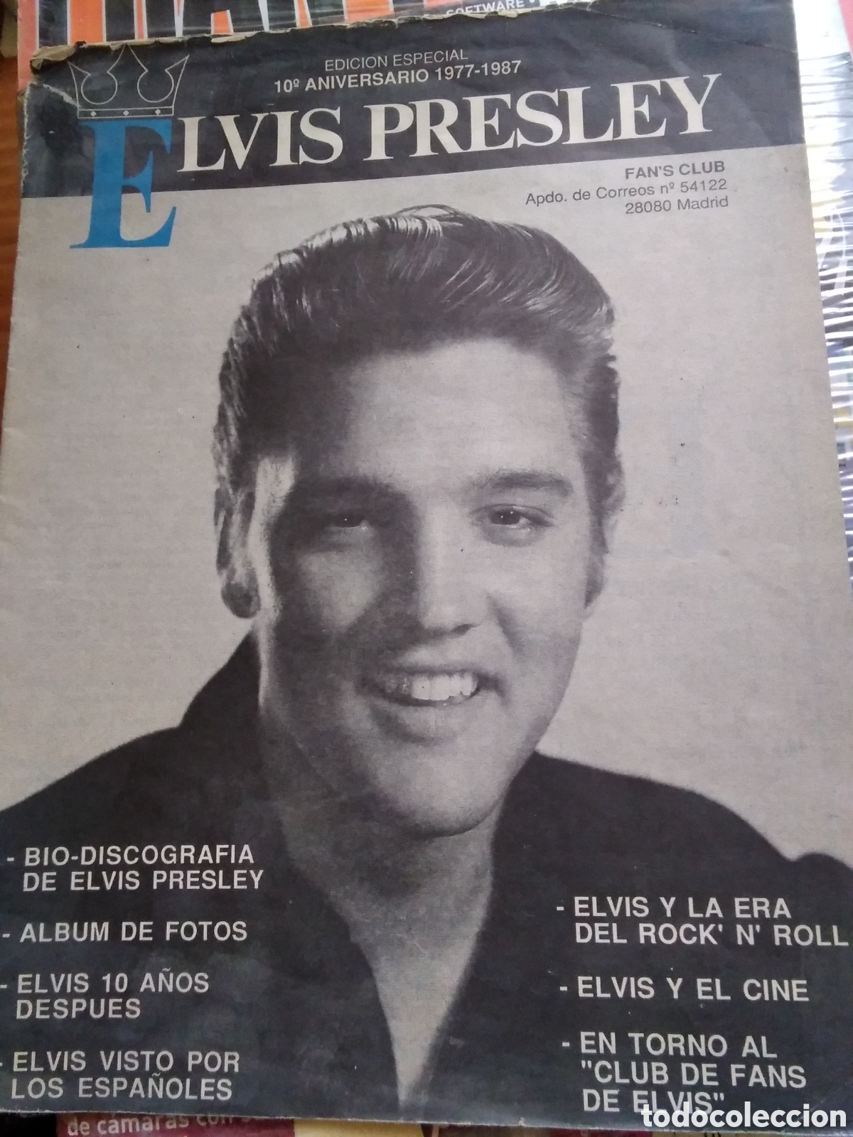 Coleccionismo de revistas y peri&oacute;dicos: Elvis Presley fans club 10&bull; aniversario 1977-1987 biograf&iacute;a discos cine fotos