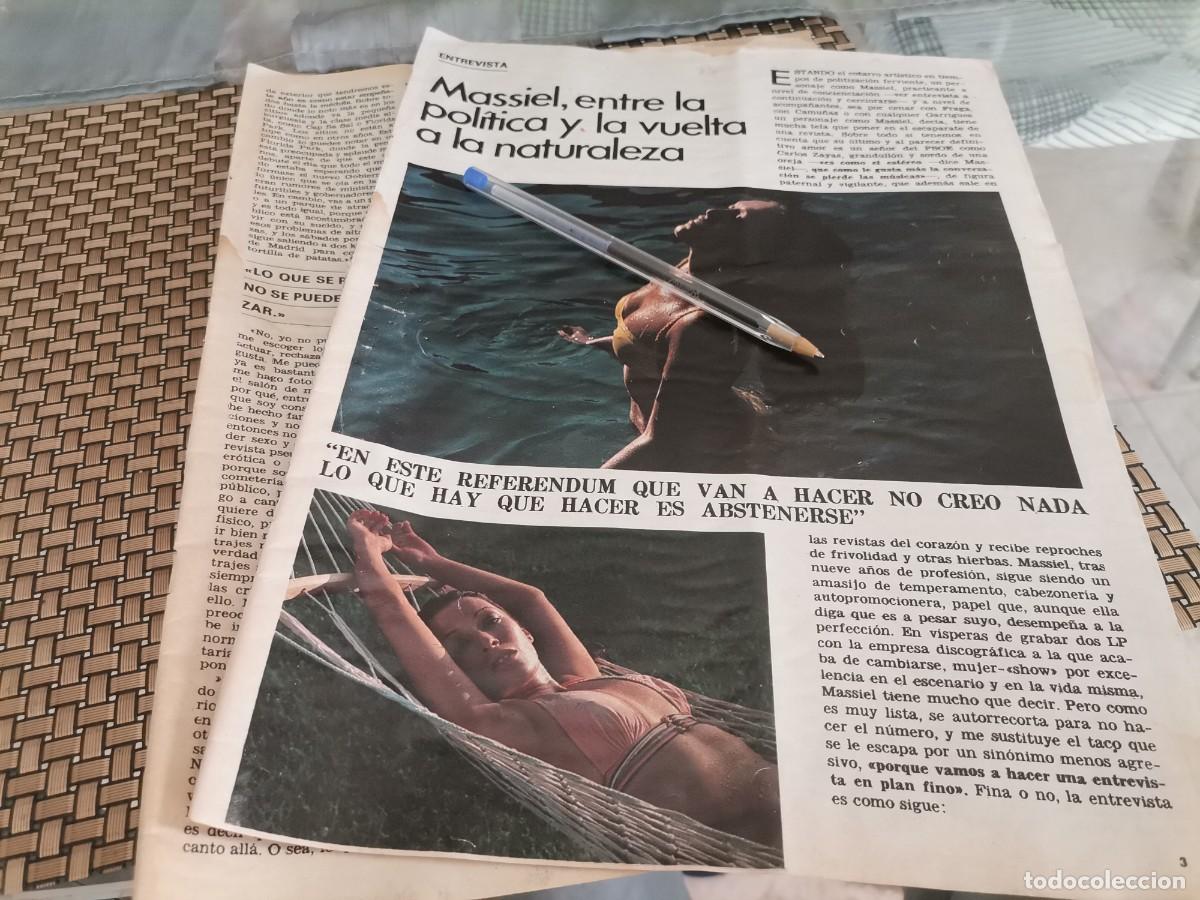 Coleccionismo de Revistas y Peri&oacute;dicos: MASSIEL RECORTE REVISTA 4 PAGINAS 1976