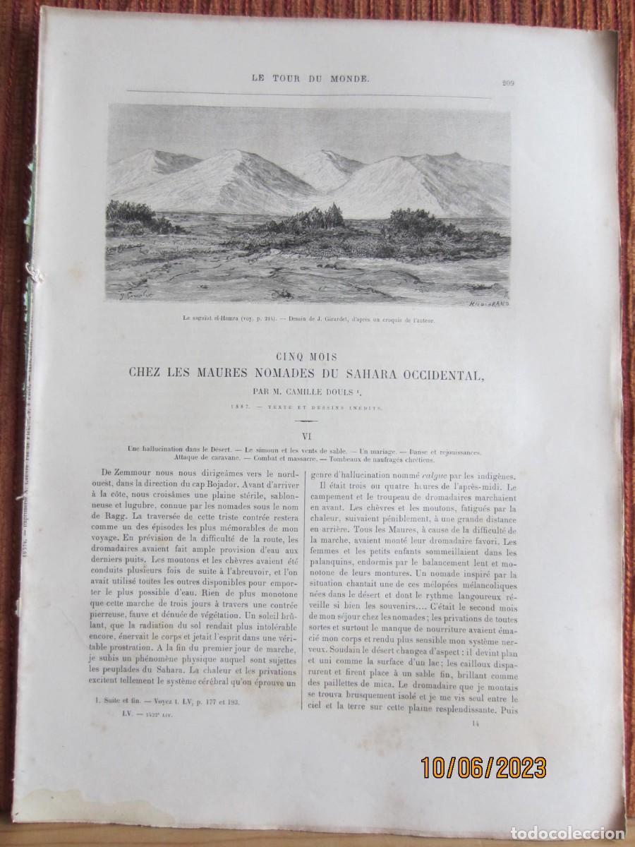 1887 sahara.11 grabados.hamra.masacre caravana. Buy Antique