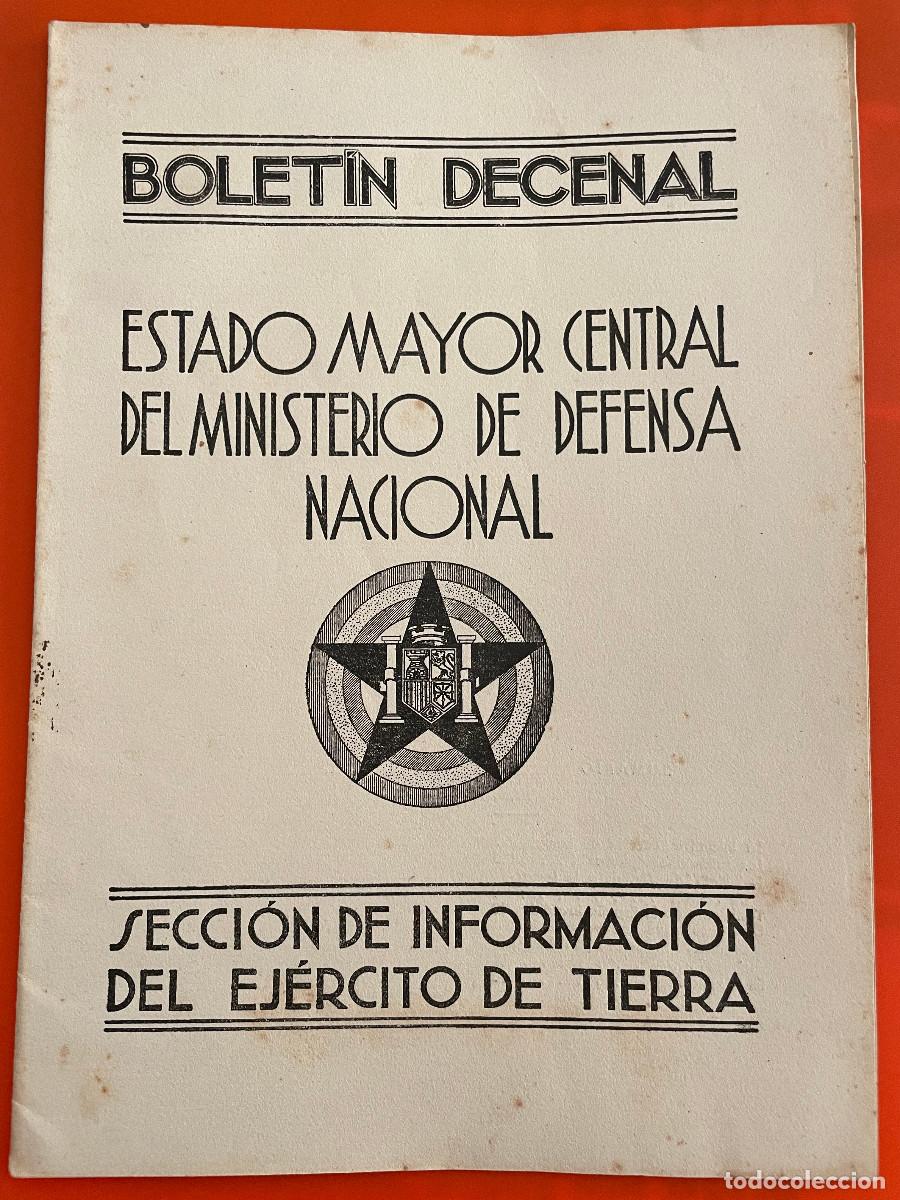 Coleccionismo de Revistas y Peri&oacute;dicos: ANTIGUO -BOLET&Iacute;N DECENAL. ESTADO MAYOR CENTRAL. REP&Uacute;BLICA ESPA&Ntilde;OLA. N&ordm; 18. A&Ntilde;O 1937 (D00033). @