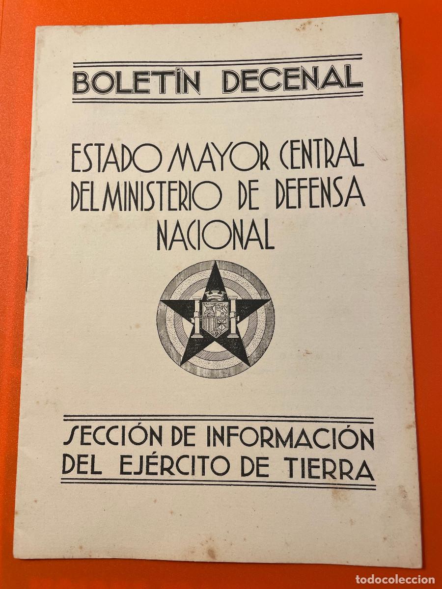 Coleccionismo de Revistas y Peri&oacute;dicos: ANTIGUO -BOLET&Iacute;N DECENAL. ESTADO MAYOR CENTRAL. REP&Uacute;BLICA ESPA&Ntilde;OLA. N&ordm; 14 A&Ntilde;O 1937 (D00035). @
