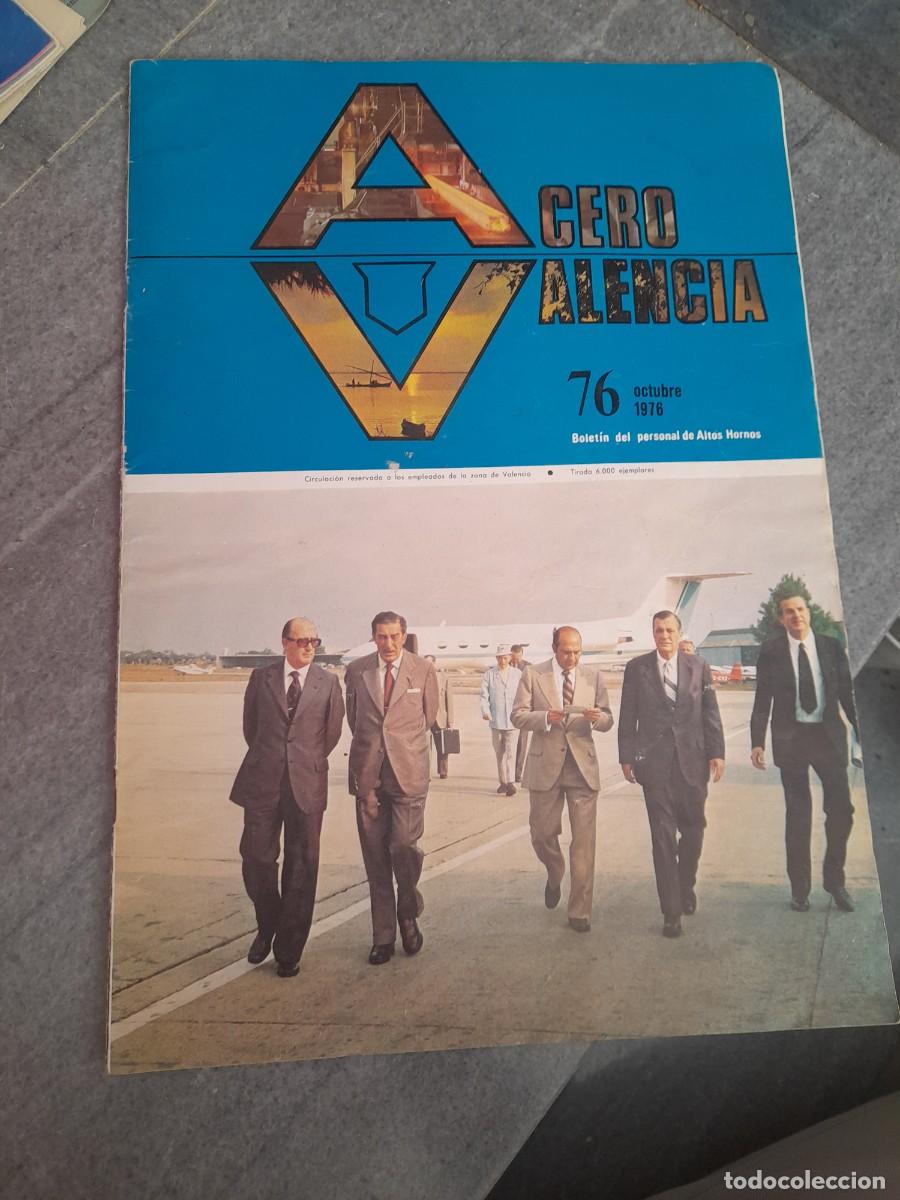 Coleccionismo de Revistas y Peri&oacute;dicos: Revista Acero Valencia N&deg; 74 a&ntilde;o 1976 bolet&iacute;n personal Altos Hornos miner&iacute;a FAS mediterr&aacute;neo