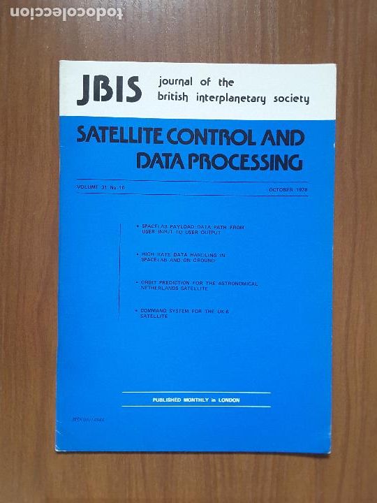 Collezionismo di Riviste e Giornali: Journal of the British Interplanetary Society Vol. 31, No. 10 - Satellite Control and Data Process.