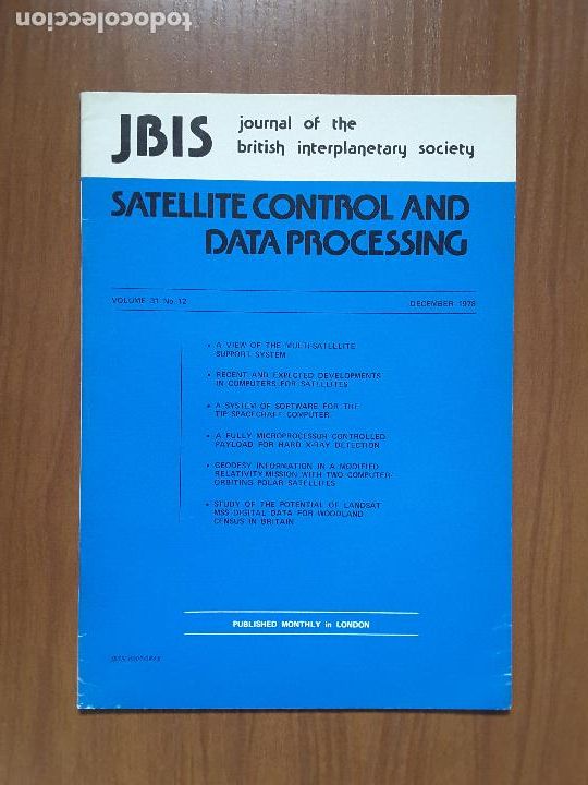 Coleccionismo de revistas y peri&oacute;dicos: Journal of the British Interplanetary Society Vol. 31, No. 12 - Satellite Control and Data Process.