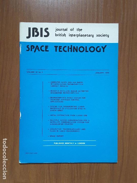 Collezionismo di Riviste e Giornali: Journal of the British Interplanetary Society Vol. 32, No. 1 - Space Technology