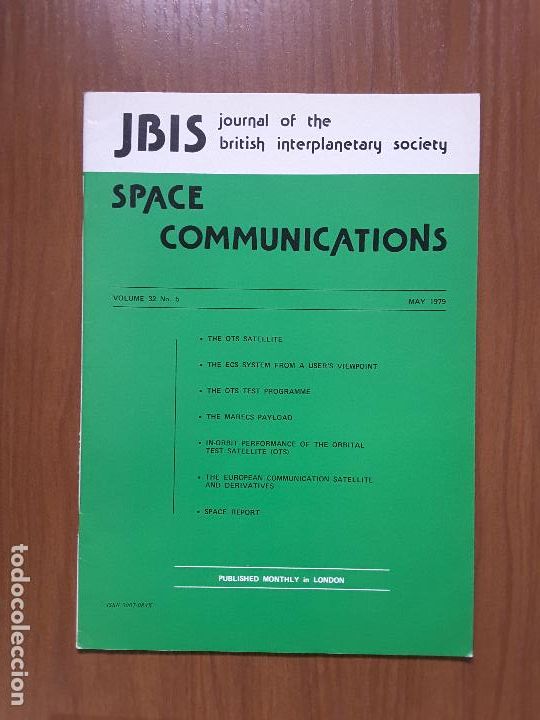 Collectionnisme de Revues et Journaux: Journal of the British Interplanetary Society Vol. 32, No. 5 - Space Communications