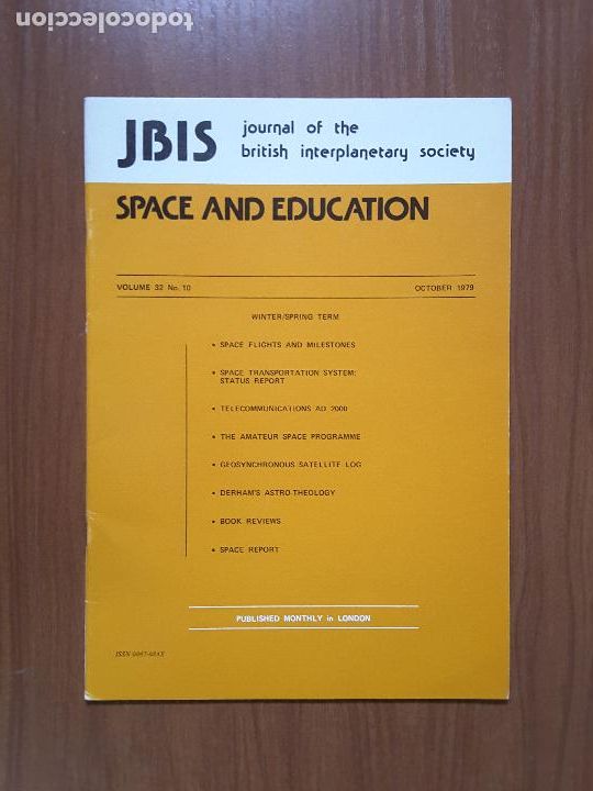 Collezionismo di Riviste e Giornali: Journal of the British Interplanetary Society Vol. 32, No. 10 - Space and Education