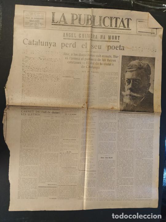 Collection Magazines and Newspapers: ANGEL GUIMERA HA MORT-19 JULIOL 1924-LA PUBLICITAT-VER FOTOS-(V-24.396)