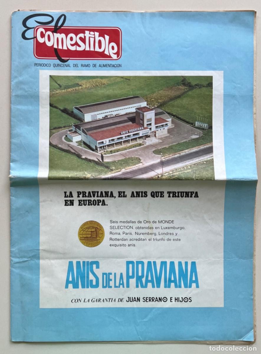 Coleccionismo de Revistas y Peri&oacute;dicos: Revista El Comestible (Peri&oacute;dico del ramo de la alimentaci&oacute;n) - Marzo 1975 - Portada An&iacute;s Praviana