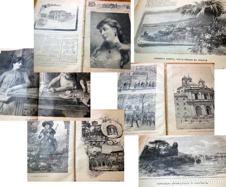 Coleccionismo de Revistas y Peri&oacute;dicos: LA ILUSTRACI&Oacute;N IB&Eacute;RICA. 9 Feb 1889. C&oacute;rcega, Iglesia de San Francisco el Grande, Mterio de Poblet