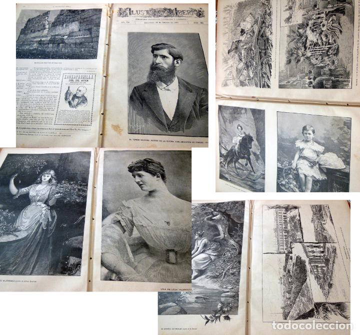 Coleccionismo de Revistas y Peri&oacute;dicos: LA ILUSTRACI&Oacute;N IB&Eacute;RICA. 23 Feb 1889. Matanzas (Cuba), Belgica, Mademoiselle Norma por Blasco Iba&ntilde;ez
