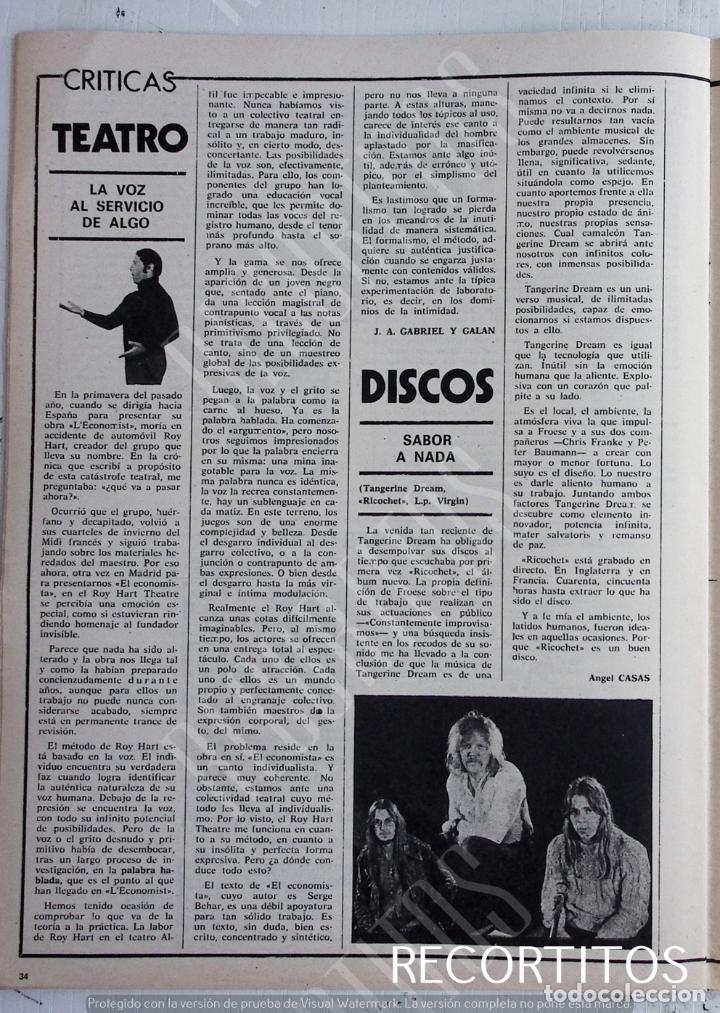 Coleccionismo de revistas y peri&oacute;dicos: tangerine dream roy hart