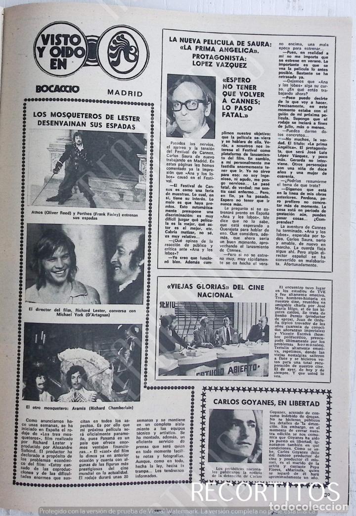 Coleccionismo de revistas y peri&oacute;dicos: michael yorl los tres mosqueteros richard chamberlain oliver reed carlos saura juan de ordu&ntilde;a