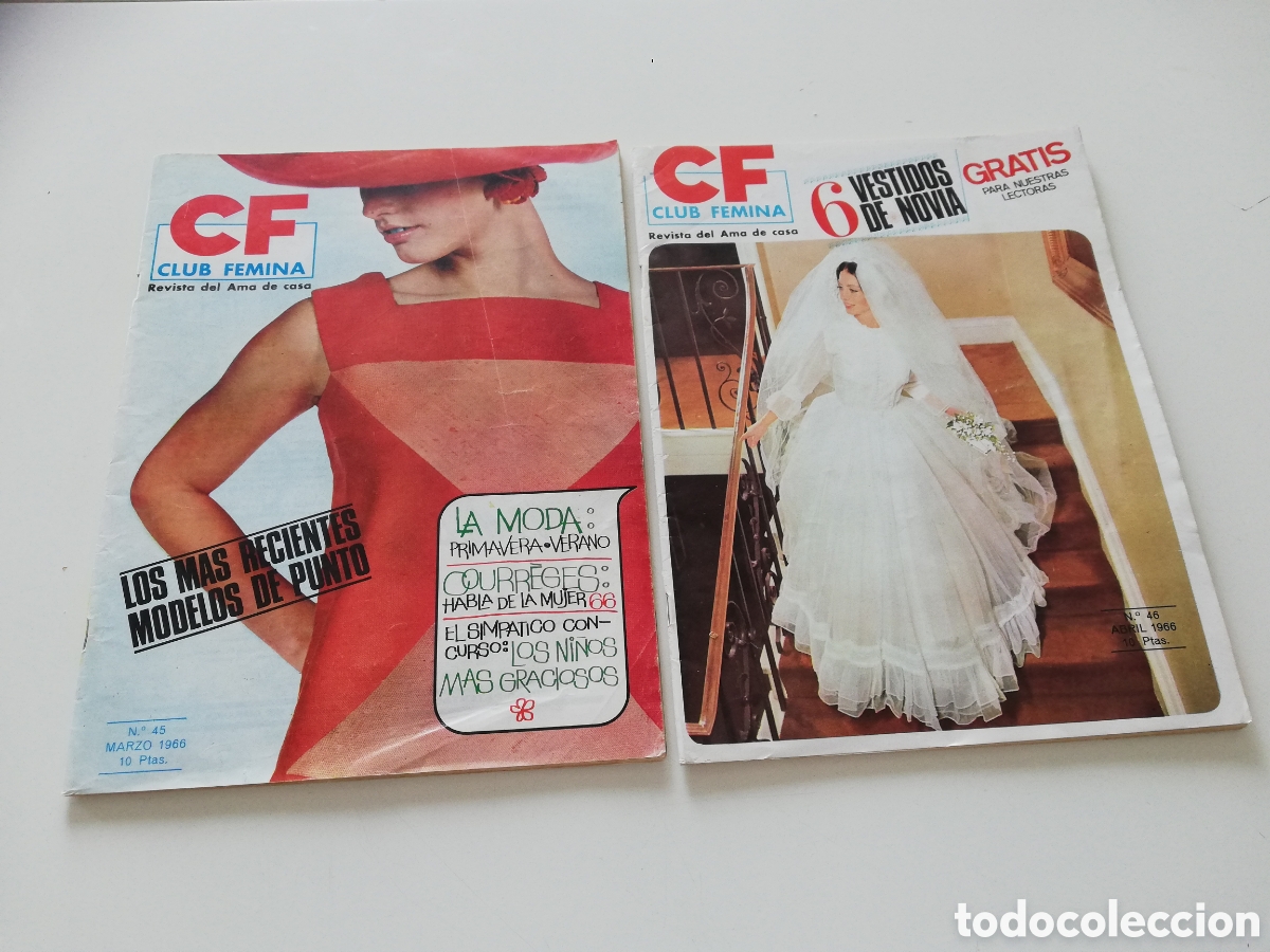 Coleccionismo de revistas y peri&oacute;dicos: REVISTA ANTIGUA - CLUB F&Eacute;MINA 45 (MARZO) y 46 (ABRIL). 1966. COLOR