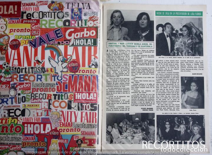 Coleccionismo de revistas y peri&oacute;dicos: lola flores antonio gonzalez el pescailla carmen flores cristina mari carmen gomez acebo terremoto