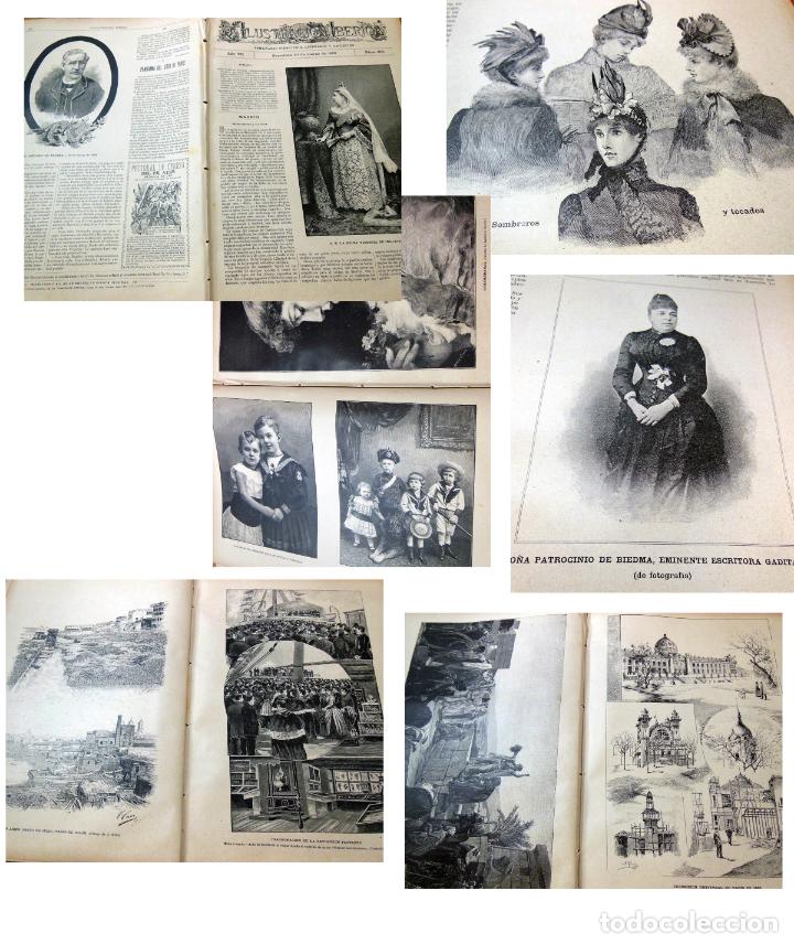 Coleccionismo de Revistas y Peri&oacute;dicos: LA ILUSTRACI&Oacute;N IB&Eacute;RICA. 30 Marzo 1889. Buenos Aires: Paseos del Prado y Col&oacute;n; Inauguraci&oacute;n de la Ex