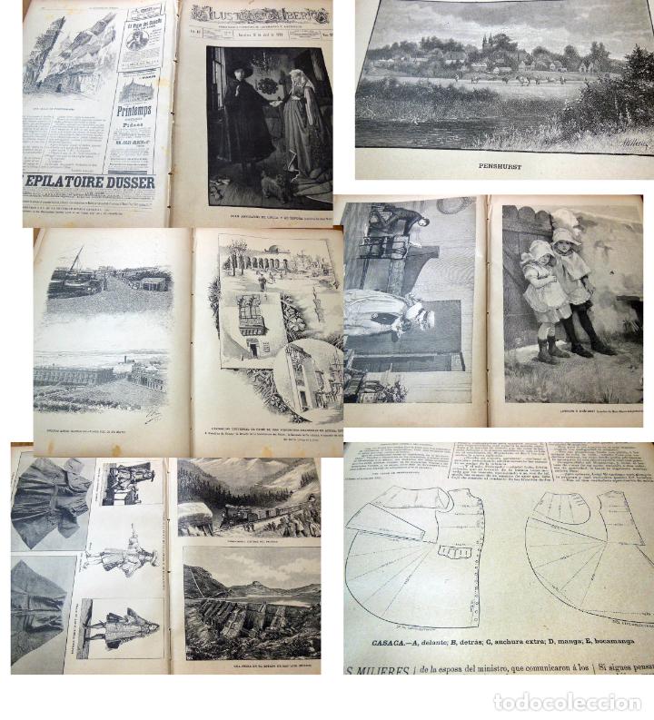 Coleccionismo de Revistas y Peri&oacute;dicos: LA ILUSTRACI&Oacute;N IB&Eacute;RICA. 13 abril 1889. Alto Medway (Kent). Buenos Aires: Barracas. Plaza 25 de Mayo.