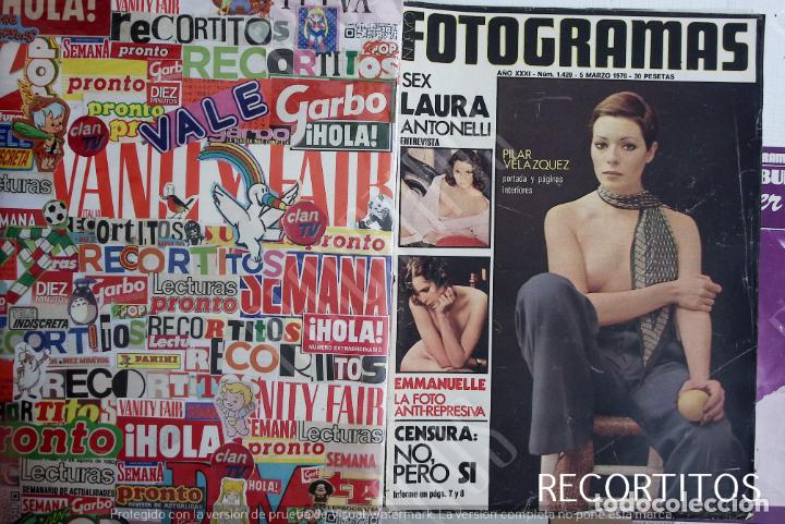 Coleccionismo de revistas y peri&oacute;dicos: PILAR VELAZQUEZ RECORTE PORTADA LAURA ANTONELLI SYLVIA KRISTEL EMMANUELLE