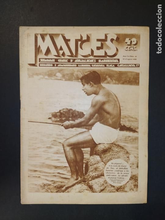 Collection Magazines and Newspapers: IMATGES-SAMITIER FC BARCELONA-BUSTER KEATON-NUMERO 10-ANY 1930-REVISTA ANTIGA-VER FOTOS-(V-24.440)