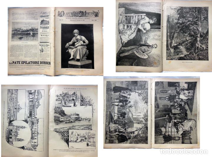 Coleccionismo de Revistas y Peri&oacute;dicos: LA ILUSTRACI&Oacute;N IB&Eacute;RICA. 27 abril 1889. Montevideo. Caller (Cerde&ntilde;a) Las Minas del Rey Salom&oacute;n por H