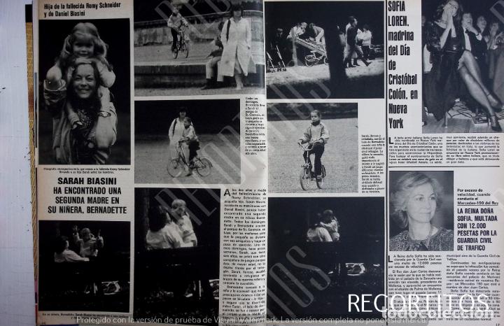 Coleccionismo de Revistas y Peri&oacute;dicos: romy schneider sarah biasini sofia loren la reina dofia multada por la guardia civil de trafico